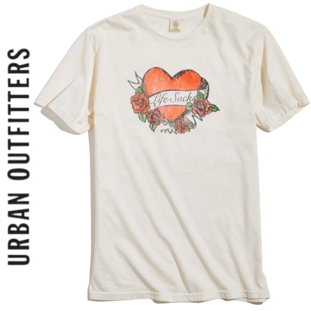Urban Outfitters UO Life Sucks Slim Fit Tee Shirt T-Shirt NEW S  L